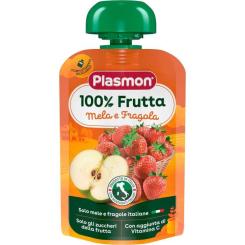 Детское пюре Plasmon Яблоко, клубника 100 г Фото