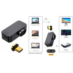 Переходник PowerPlant USB-C to Mini DisplayPort 8K60Hz Фото 1