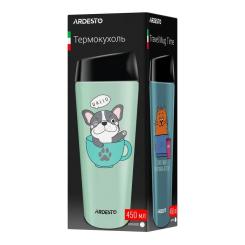 Термокружка Ardesto Coffee Тime Red Cat 450 мл Синя Фото 8