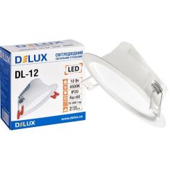 Светильник Delux DL-12 4500К 12Вт 960лм 230В D140мм Фото 1