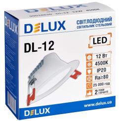 Светильник Delux DL-12 4500К 12Вт 960лм 230В D140мм Фото 2