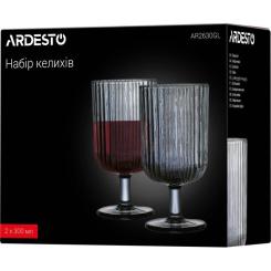 Набор бокалов Ardesto Graphite 300 мл 2 шт Фото 2