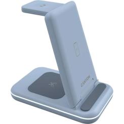 Зарядное устройство Canyon WS-304 Foldable 3in1 Wireless charger Blue Фото 2