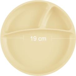 Тарелка детская MinikOiOi Portions секційна Mellow Yellow Фото 1