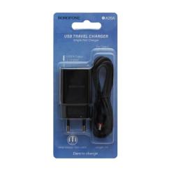 Зарядное устройство BOROFONE BA20A Sharp charger set(Type-C) Black Фото 5