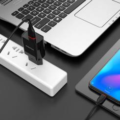 Зарядное устройство BOROFONE BA20A Sharp charger set(Type-C) Black Фото 6