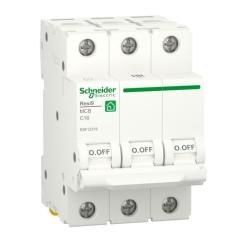 Автоматический выключатель Schneider Electric RESI9 6kA 3P 16A C Фото