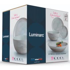 Столовый сервиз Luminarc Diwali Marble Granit 19 предметів Фото 2