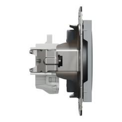 Розетка Schneider Electric ASFORA без заземлення сталь Фото 2