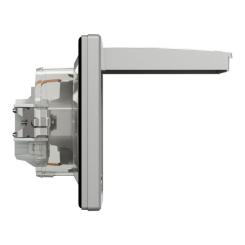 Розетка Schneider Electric ASFORA з кришкою IP44, алюміній Фото 2
