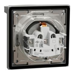 Розетка Schneider Electric ASFORA з кришкою IP44, алюміній Фото 6