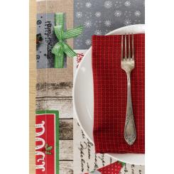 Салфетка на стол Прованс Merry Christmas красная 35x45 см Фото 2