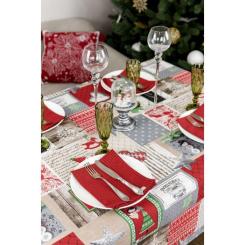 Салфетка на стол Прованс Merry Christmas красная 35x45 см Фото 3