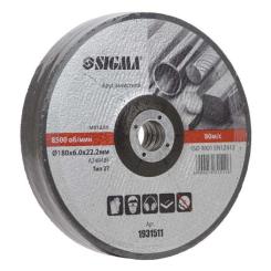 Круг зачистной Sigma по металу 180×6.0×22.2мм,, 8500 об/хв Фото 1
