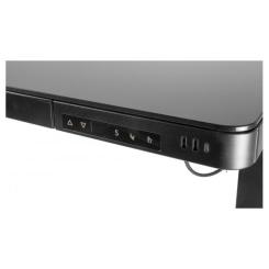 Компьютерный стол Barsky StandUp black glass 1200*600 Фото 4