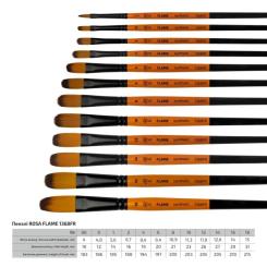 Кисточка для рисования Rosa Синтетика овальна, FLAME 1368FR, №2 Фото 1