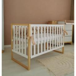 Кроватка Angelo Люкс-12 бело-буковый Фото