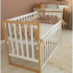 Кроватка Angelo Люкс-12 бело-буковый Фото 1