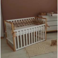 Кроватка Angelo Люкс-12 бело-буковый Фото 2