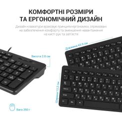 Клавиатура OfficePro SK276 USB Black Фото 4