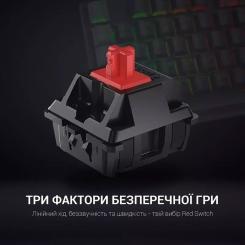 Клавиатура GamePro MK105R LED Red Switch USB Black Фото 3