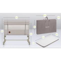 Кроватка Lionelo приставная Aurora Beige Sand Фото 5