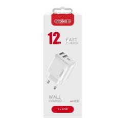 Зарядное устройство Intaleo 12W Fast Charge 2USB 2.4A white Фото 1