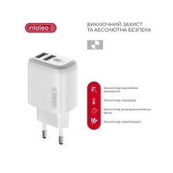 Зарядное устройство Intaleo 12W Fast Charge 2USB 2.4A white Фото 4