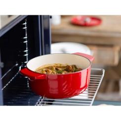 Кастрюля KitchenAid чавунна з кришкою 3,3 л Червона Фото 6