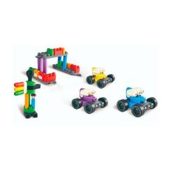 Конструктор PolyM Радужный поезд с цифрами 63 детали Фото