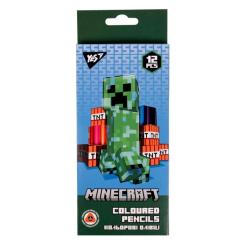 Карандаши цветные Yes 12 цв. Minecraft Фото