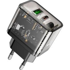Зарядное устройство HOCO N34 Dazzling dual-port Black Фото 1