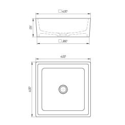 Раковина GRANADO Tremp white gel Фото 5