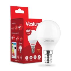 Лампочка Vestum G45 6W 3000K 220V E14 Фото 1