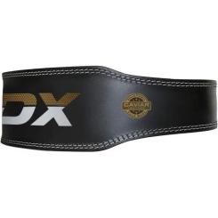 Атлетический пояс RDX 6 шкіряний Black Gold S Фото 1