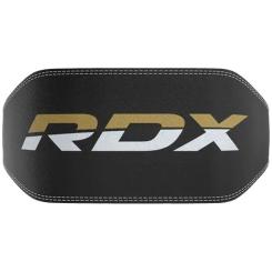 Атлетический пояс RDX 6 шкіряний Black Gold S Фото 3