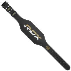 Атлетический пояс RDX 6 шкіряний Black Gold S Фото 5