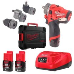 Шуруповерт Milwaukee M12 FPDXKIT-202X, 44Нм, 2x2Ач, 2 насадки, кейс Фото