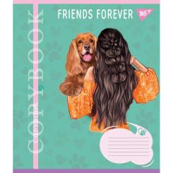 Тетрадь Yes Friends forever 36 аркушів клітинка Фото 1