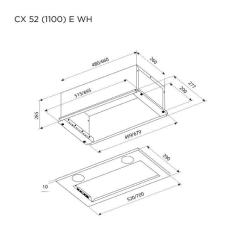 Вытяжка кухонная Pyramida CX 52 (1100) E WH Фото 5