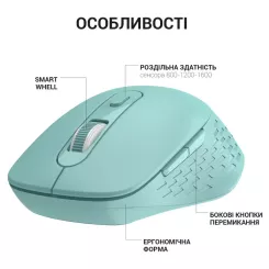 Мышка OfficePro M230M Silent Click Wireless/Bluetooth Mint Фото 5