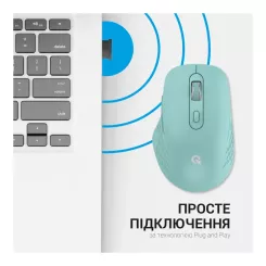 Мышка OfficePro M230M Silent Click Wireless/Bluetooth Mint Фото 7