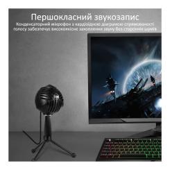Микрофон Vertux Sphere LED USB Black Фото 1