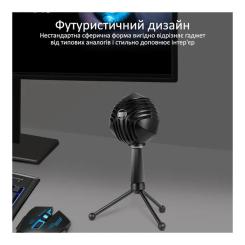 Микрофон Vertux Sphere LED USB Black Фото 3