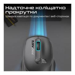 Мышка Promate UniGlide Wireless Black Фото 4