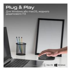 Мышка Promate UniGlide Wireless Black Фото 8