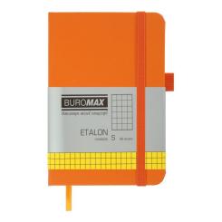 Книга записная Buromax ETALON 95х140, 96 аркушів клітинка помаранчевий Фото