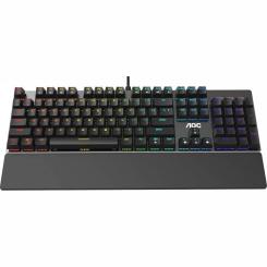 Клавиатура AOC GK500 RGB Outemu Red USB Black Фото 1