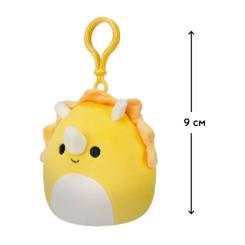 Мягкая игрушка Squishmallows на кліпсі – Трицератопс 9 см Фото 1