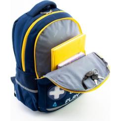 Рюкзак школьный Maxi 15" Синій з жовтим Фото 4